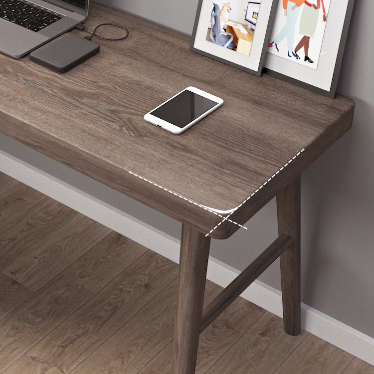 Industrial L-Shape Office Desk Solid Wooden Writing Desk for Office