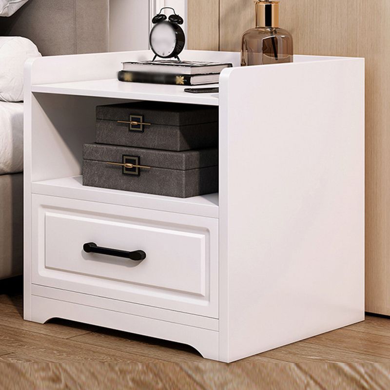 Modern Imitation Wood Nightstand Drawer Storage Accent Table Nightstand