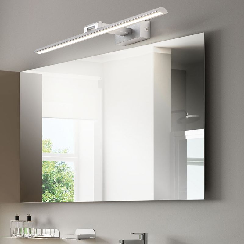 Modern Minimalist Style Linear Wall Mounted Vanity Lights Aluminum 1 Light Vanity Mirror Lights