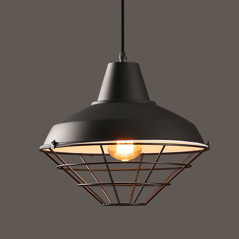 Zwart gearceerde hanglamp plafondlicht industrieel restaurant metalen hangend plafondlicht