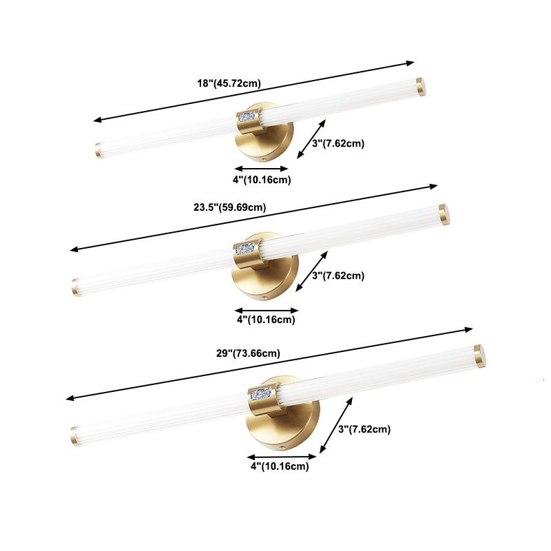 Sombra lineal Maledina de metal Distone moderno de estilo de pared de espejo de 1 luces de 1 luces