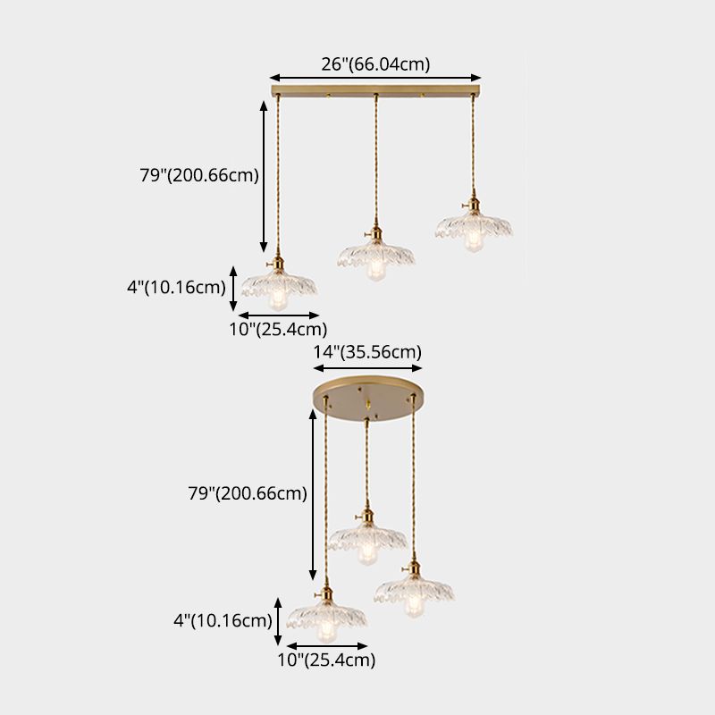 Bloemen hanglamp Licht armatuur Noordse glazen eetkamer hangende verlichtingsarmatuur in helder