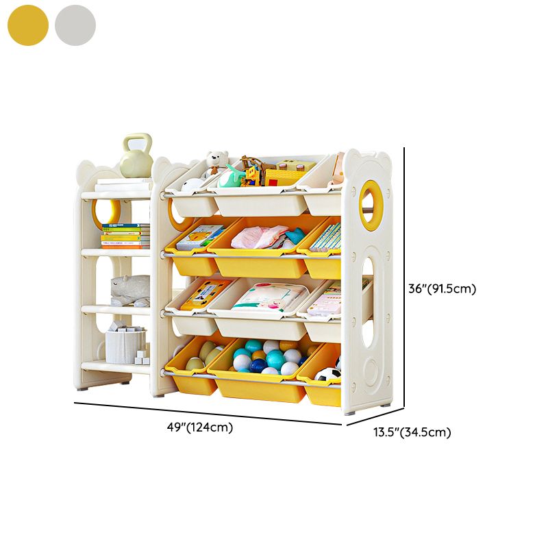 Contemporary Freestanding Standard Kids Bookcase Non-Skid Standard Bookcase