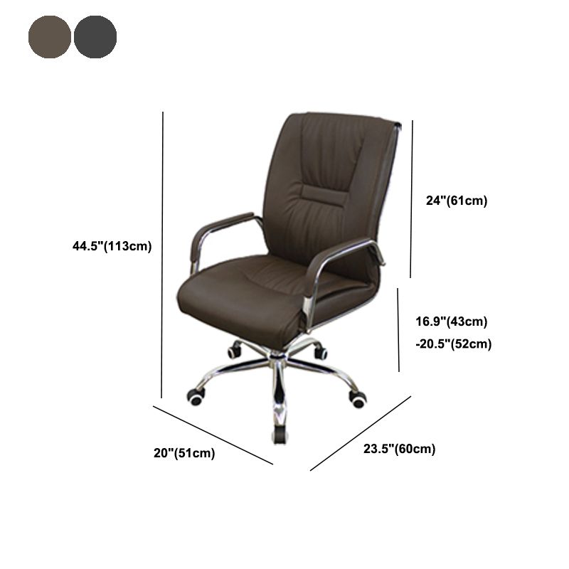 No Distressing Black Arm Chair Faux Leather and Chrome Frame Office Chair