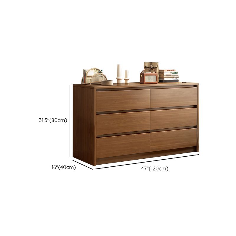 Wood Side Cabinet Standard Mid-Century Modern Storage Cabinet with Drawers