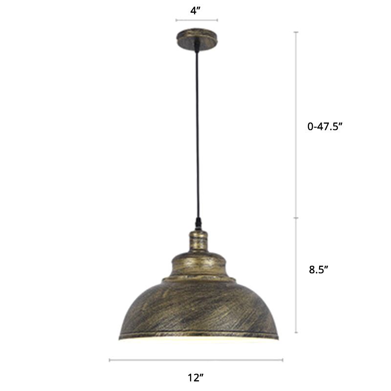 Bowl Shade Restaurant de lampe suspendue Style Metal 1