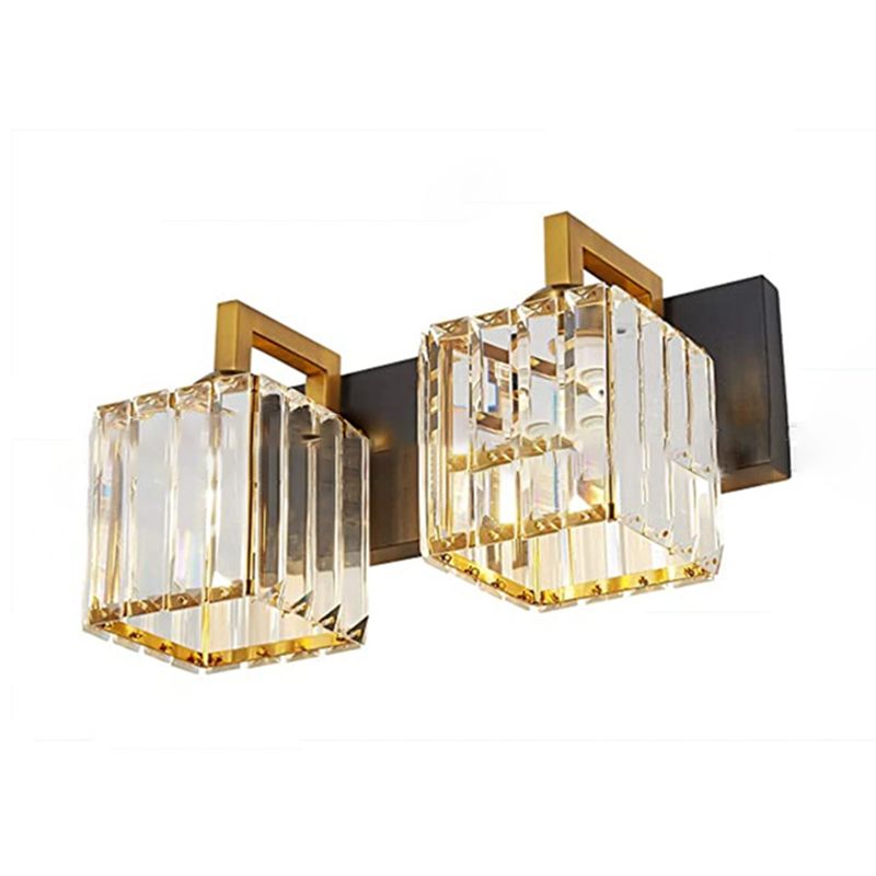 Golden Bath Vanity Lighting  2/3/4-Light Crystal Light for Bathroom