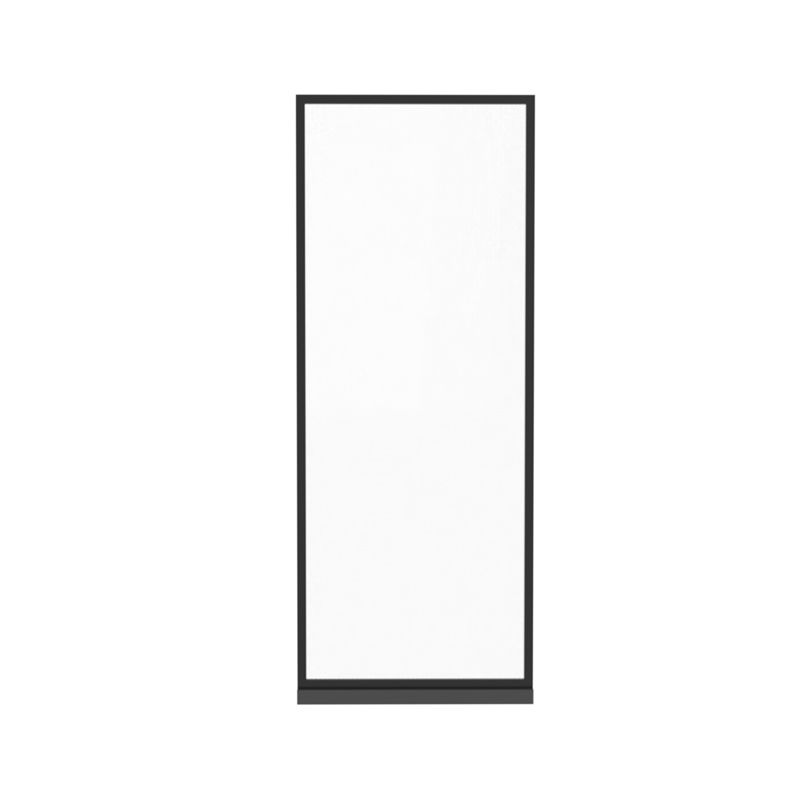 Fixed Glass Shower Door Black Stainless Steel Frame Shower Screen