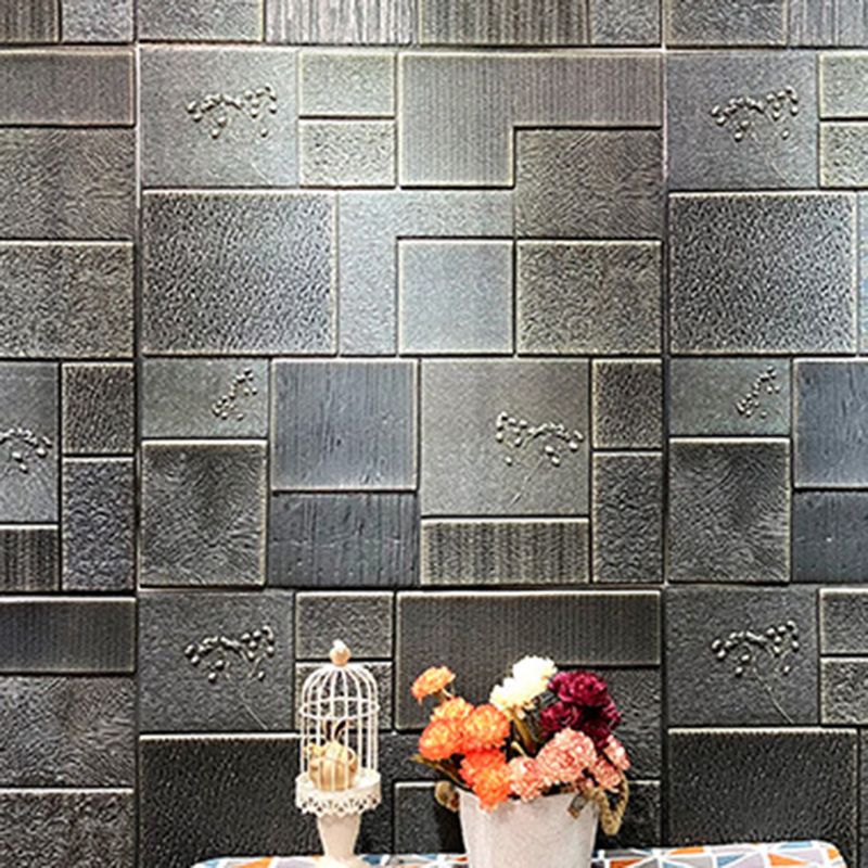 Industrial Wall Plank 3D Brick Bathroom Living Room Wall Panels Set of 1