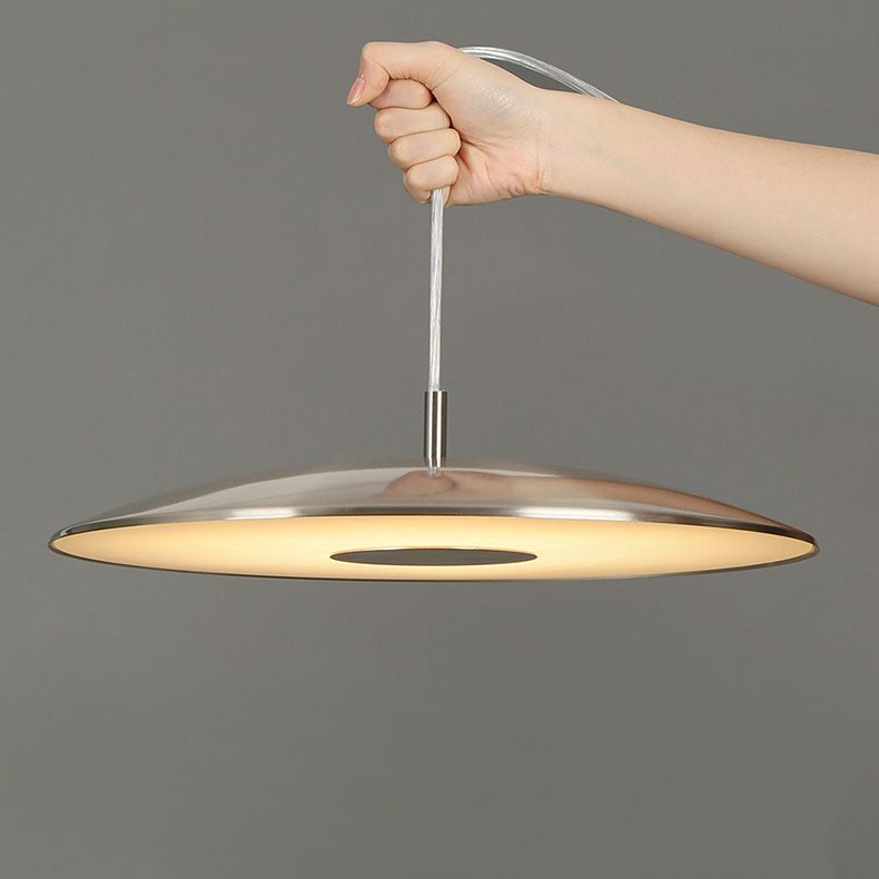 Metal Round Shape Hanging Light Modern Style 1-Light Hanging Mounted Light Fixture