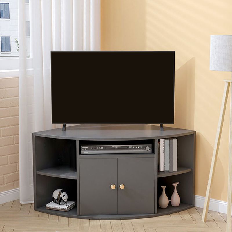 Engineered Wood Corner TV Stand Modern Style TV Cabinet with Doors