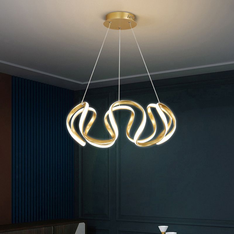 Modern Style Unique Chandelier Metal 1 Light Hanging Lamp for Bedroom