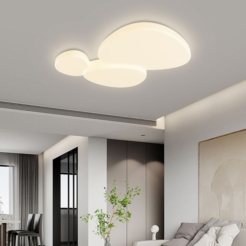 3 Lights Ceiling Light Modern LED Ceiling Mount Light with Acrylic Shade for Bedroom