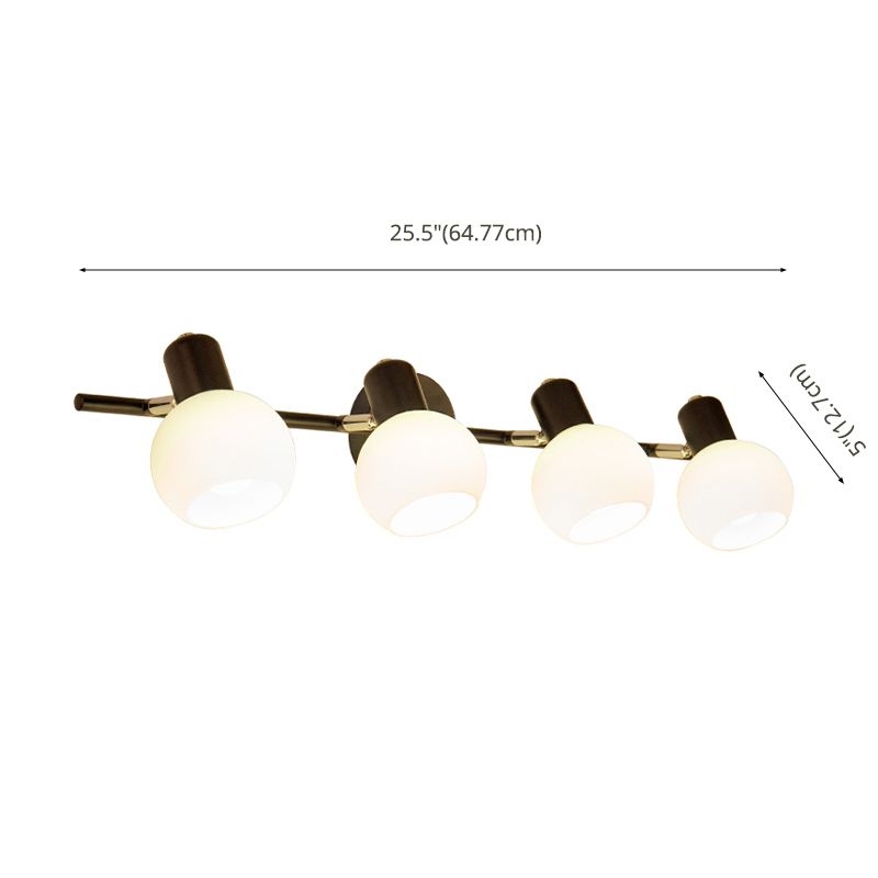 Balls Bathroom Sconce Light Fixture Glass Minimalist Style Wall Lighting Fixture