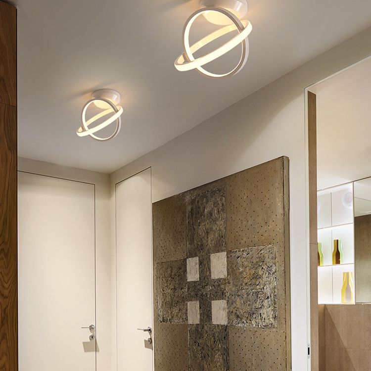 Circle Semi Flush Mount Leuchte ultra-intensive Metall Deckenleuchten für den Flur