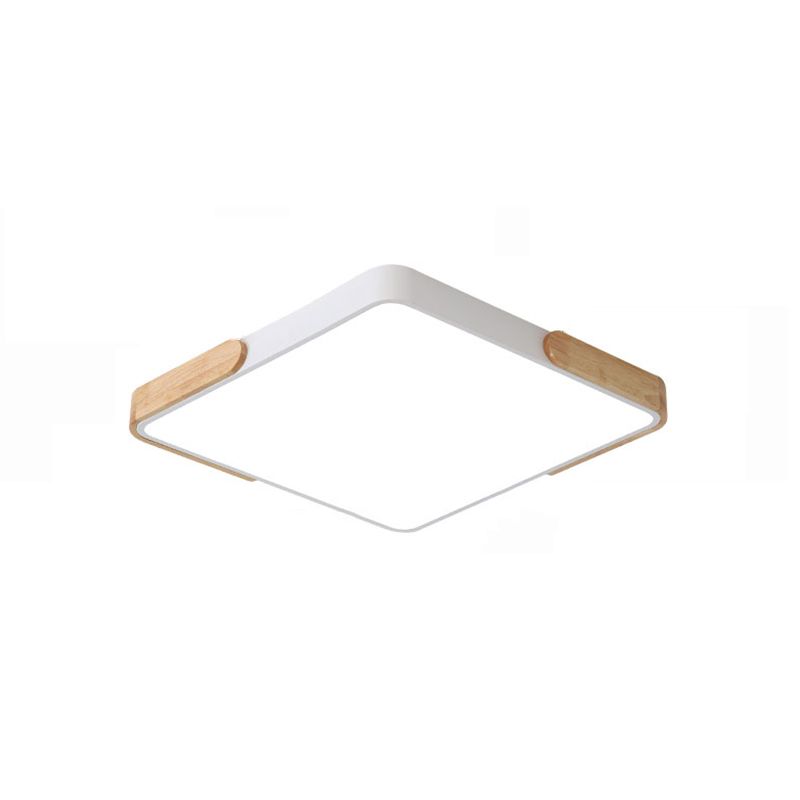 Geometry Shape LED Ceiling Lamp Modern Macaroon Iron 1 Light Flush Mount for Study