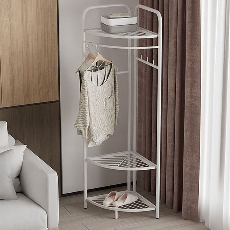 Contemporary Metal Coat Rack Free Standing Clothes Hanger for Living Room