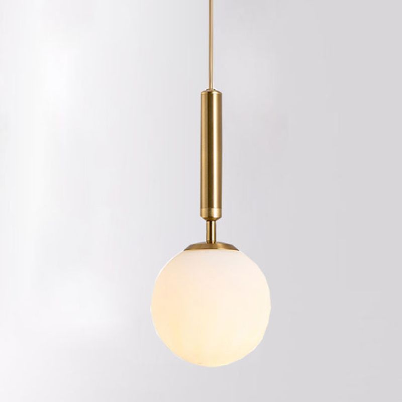 Modern Style Spherical Shape Pendant Lighting Glass 1 Light Pendant Light for Living Room