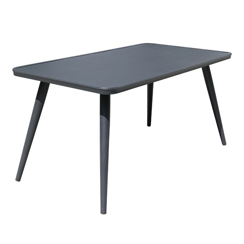 Modern Rectangle Aluminum Frame Patio Table Water and Rust Resistant Patio Table