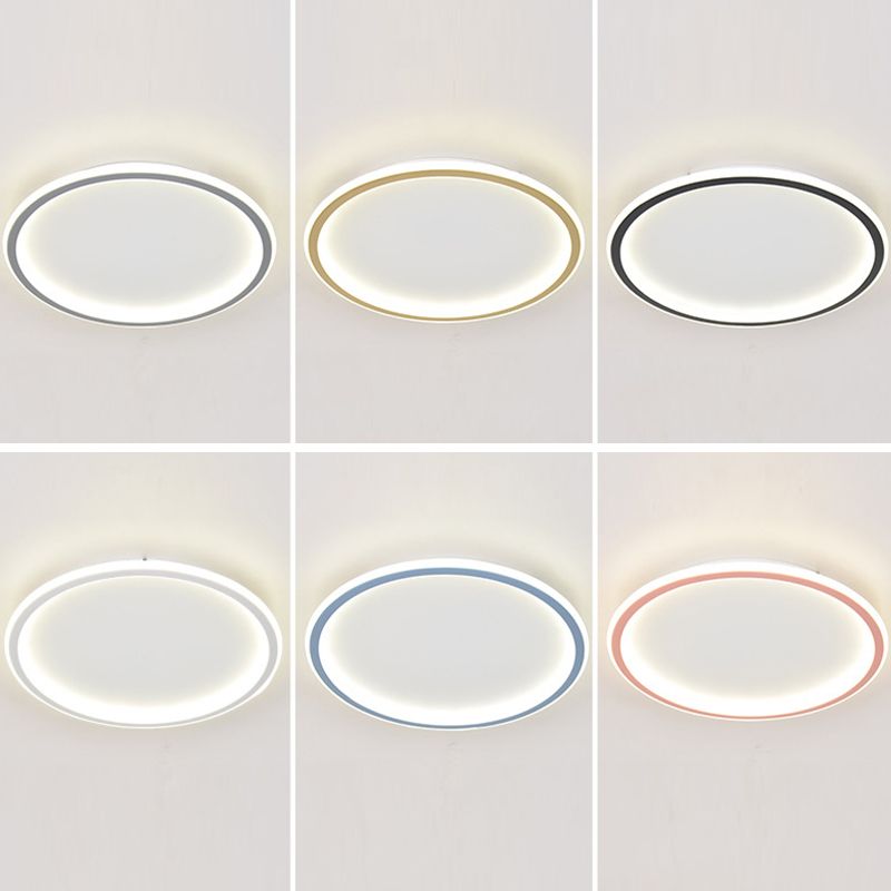 Metal Circular Flush Mount Fixture Modern Flush Light Fixtures