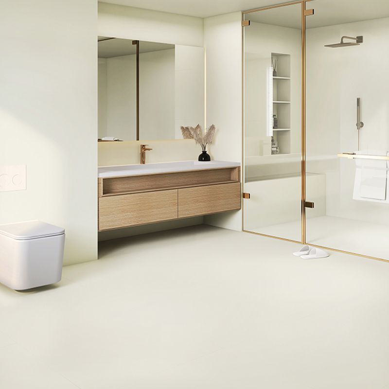 Rectangular Ceramic Matte Straight Edge Floor and Wall Tile No Pattern Bathroom Floor