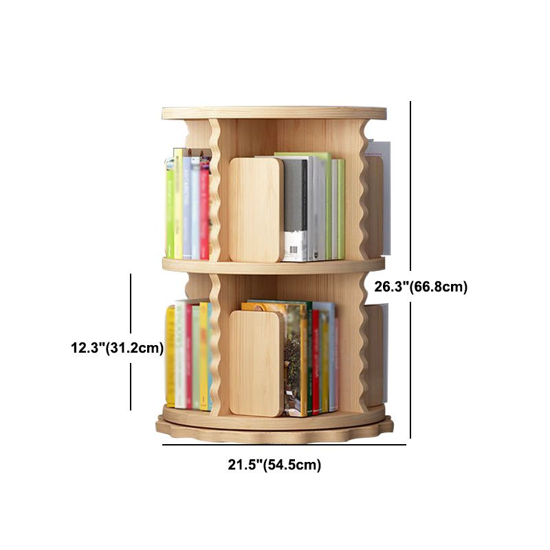 Scandinavian Style Bookshelf Closed Back Solid Wood Bookcase for Home Office