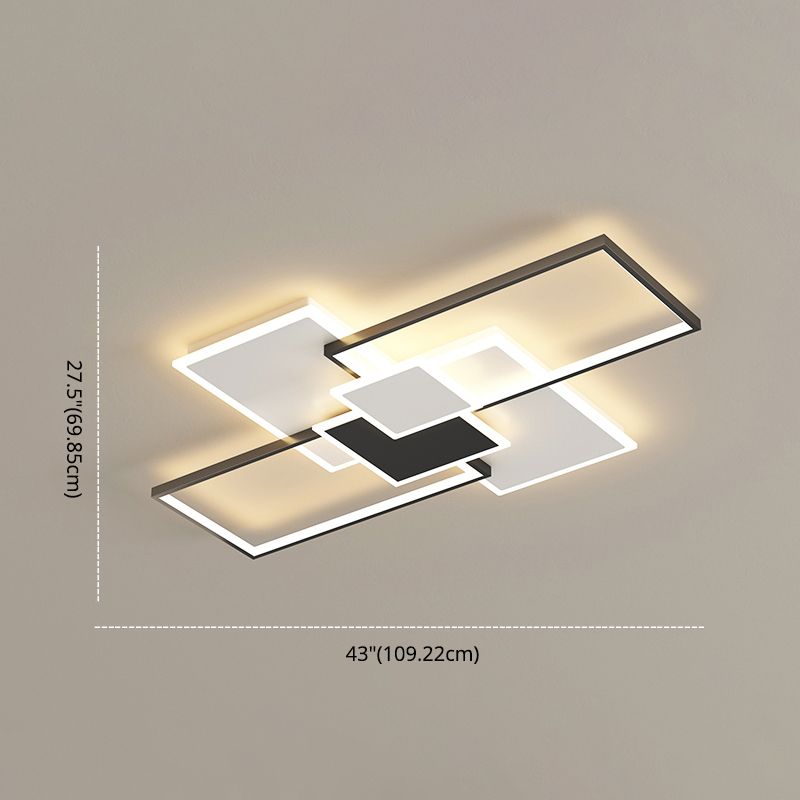 Woonkamer Nieuwe Moderne Led Flush Light Acryl Geometrisch 6 Licht Plafond Gemonteerd Licht