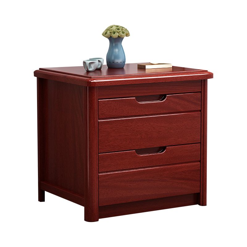 2 - Drawers Contemporary Nightstand Antique Finish Night Table