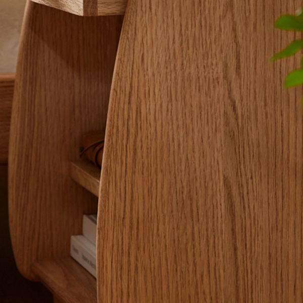 Light Wood End Table for Nursery Oak Bedside Table for Nursery