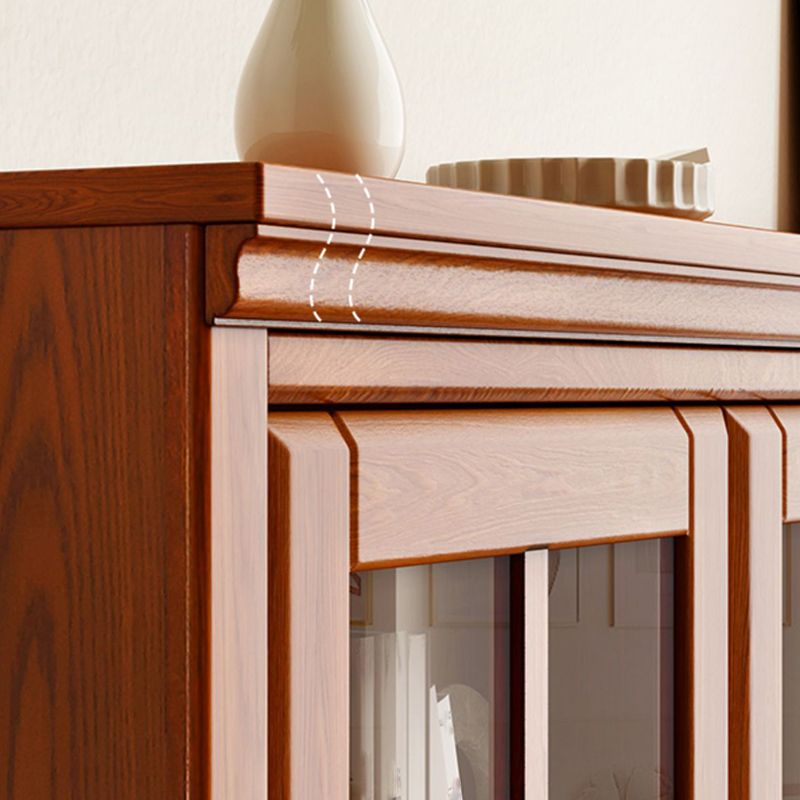 Minimalistic Rectangle Storage Cabinet Solid Wood Accent Cabinet