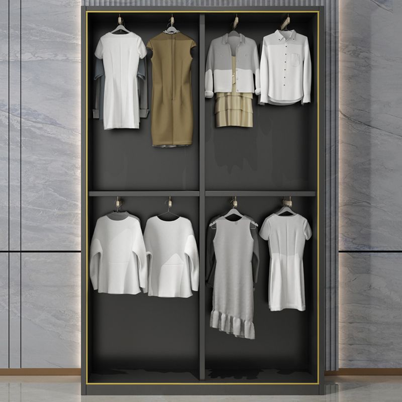 White Colour Wooden Wardrobe Cloth Rod Included Wardrobe Closet with Sliding Door