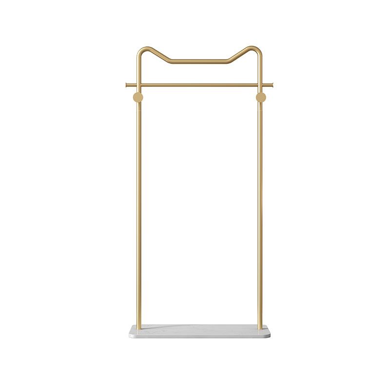 Contemporary Coat Rack Hanging Rail and Hooks Metal Framed Hall Stand