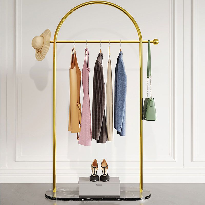 Gorgeous Metal Coat Rack Marble Bottom Coat Rack with Coat Hooks