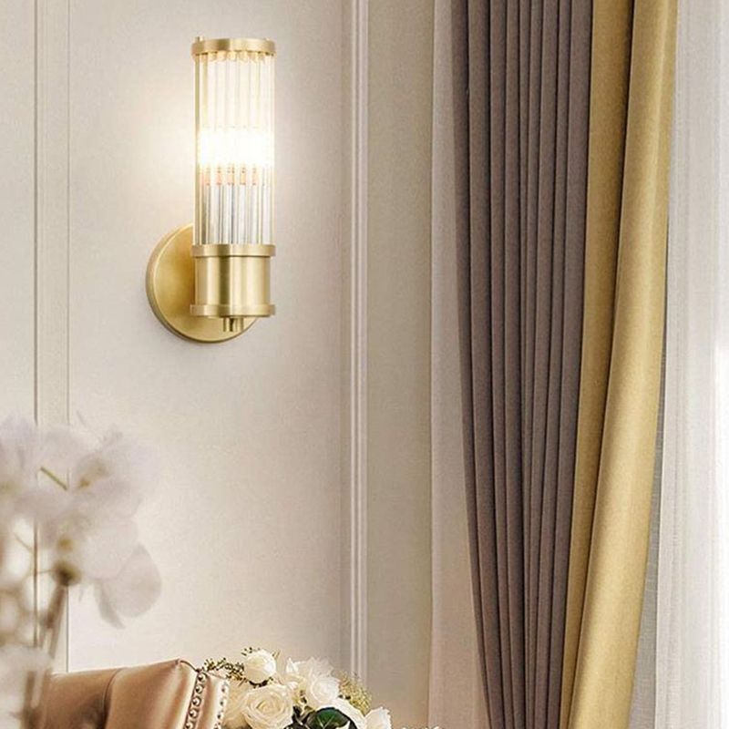 Modern Simple Golden Vanity Light Cylinder Shape Vanity Lamp for Shower Room