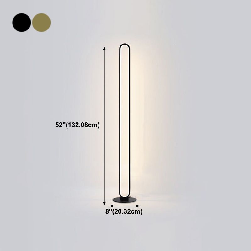 Modern Style Metal Floor Lamp Linear LED Floor Light for Bedroom