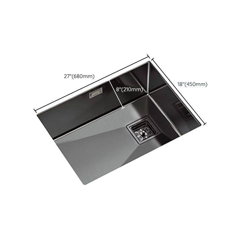 Modern Prep Station Sink Stainless Steel with Drain Assembly Undermount Kitchen Sink Only