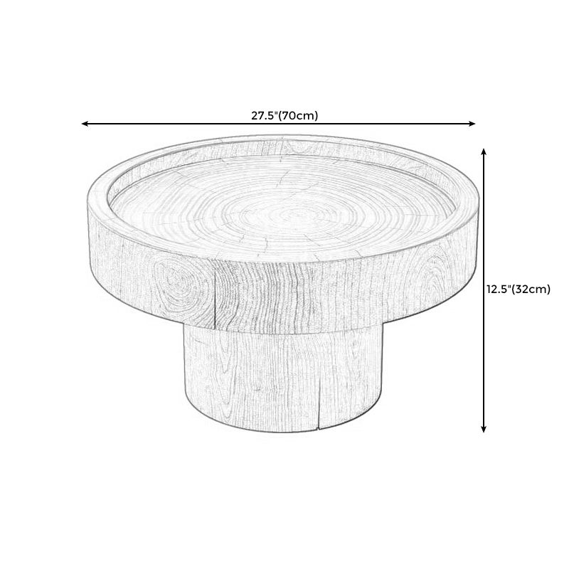 Pedestal End Table Natural/brown Round Wood Side End Table for Living Room