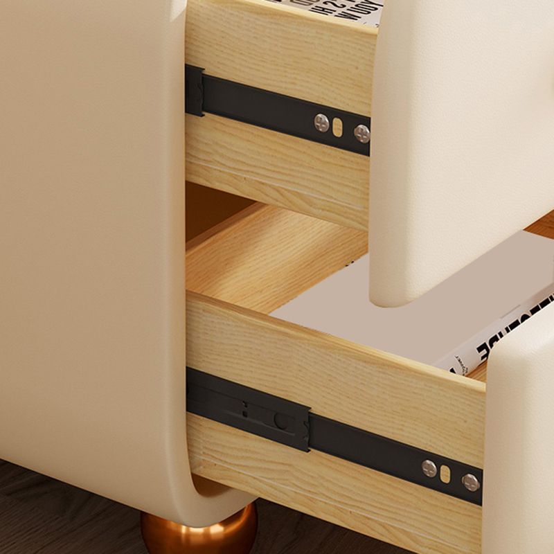 Solid Wood Lighting Not Included No Theme Kids Bedside Table with 2-Drawer