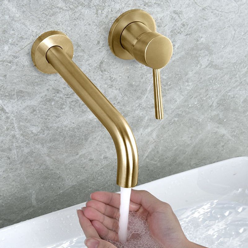 Industrial Bathroom Faucet Brass Lever Handles 2 Hole Faucets Wall Mounted Faucet