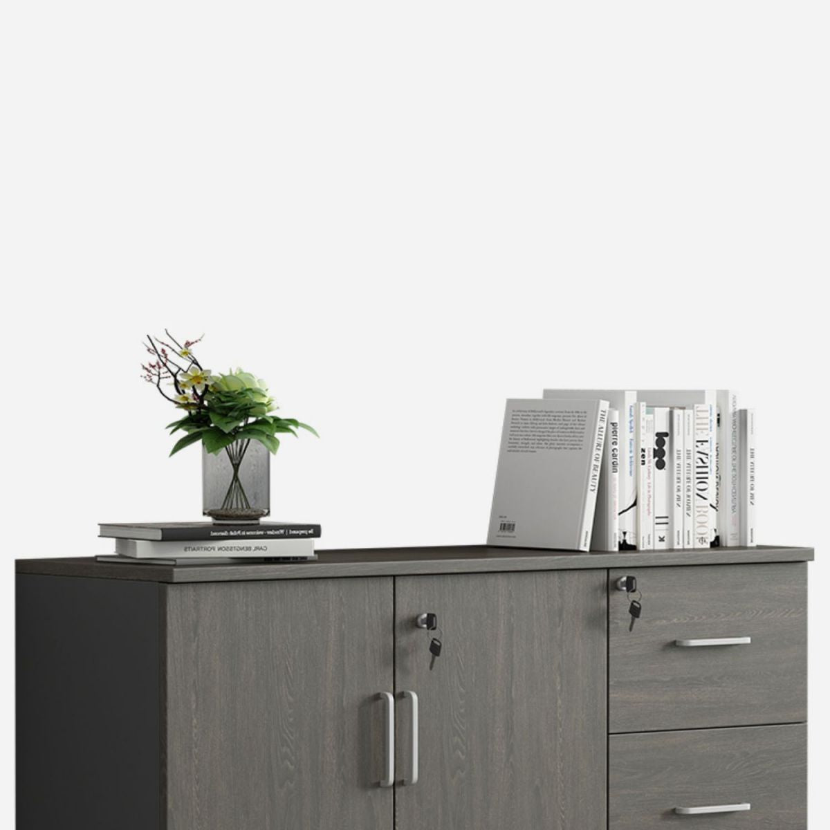 Modern Wooden Filing Cabinet with Lock Storage for Home Office