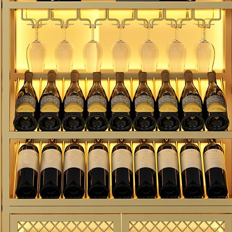 Gold Metal Wine Rack Bottle Freestanding with Shelf Wine Bottle Rack