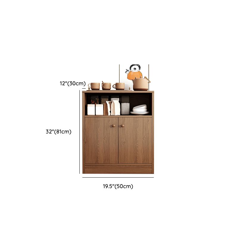 Modern Style Dining Server Engineered Wood Server with Open Storage