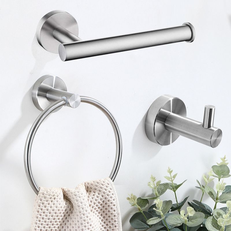 Stainless Steel Bathroom Set 3-piece Modern Style Simple Bathroom Hardware Set