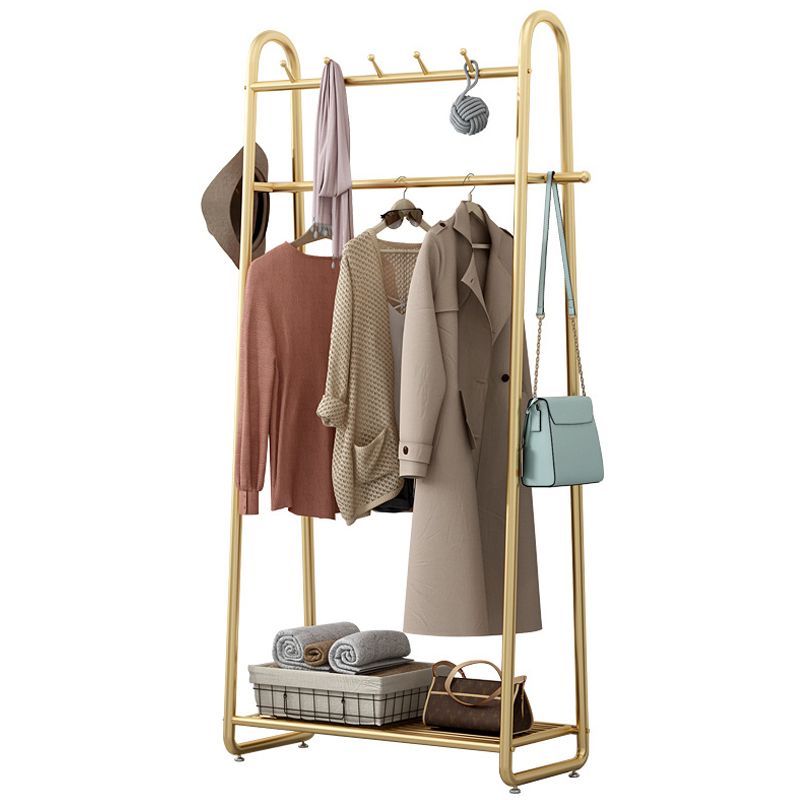 Simple Coat Rack, Stainless Steel Hooks and Hanging Rail Coat Hanger