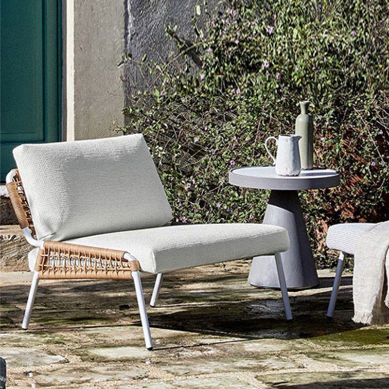 Simple Metal Patio Sofa Industrial Style Villa Outdoor Patio Sofa