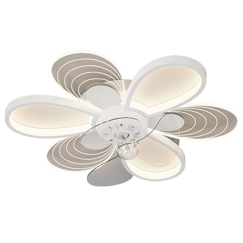 Metal Geometric Shape Ceiling Fan Modern Style Multi-Lights Ceiling Fans Fixtures