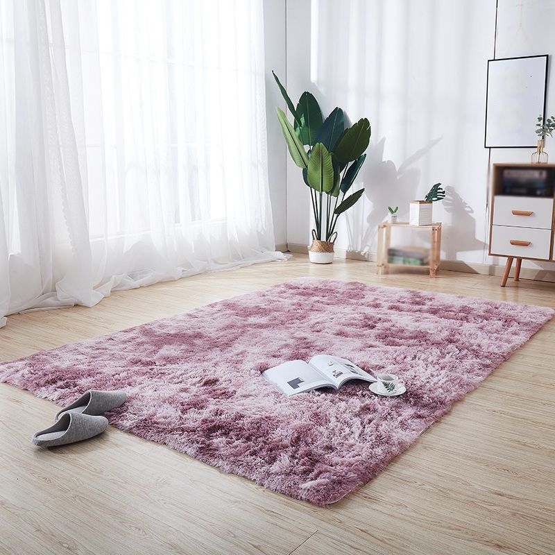 Simplicity Tie Dye Shag Carpet Polyester Raping Indoor Tapis sans glissement Tapis pour décoration pour la maison