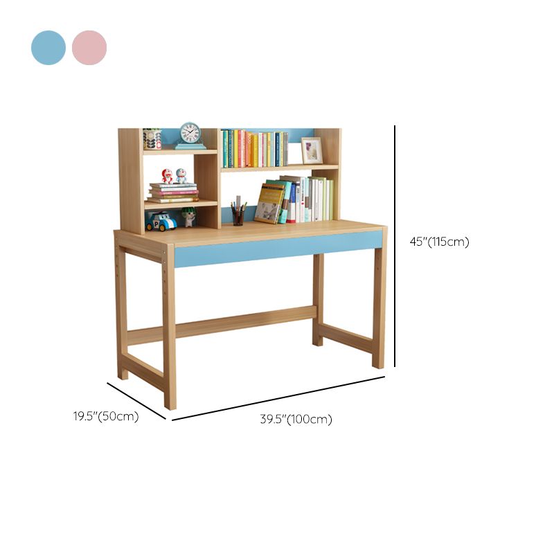 Home Kids Desk with Shelf Wooden Writing Desk Kids Desk and Chair