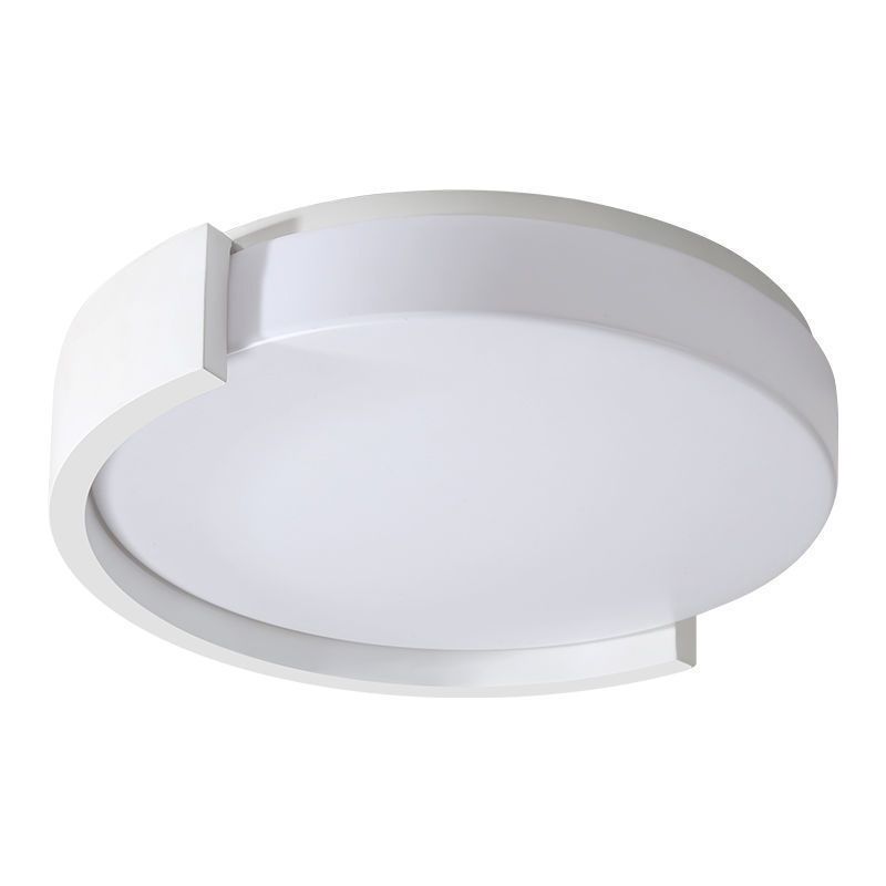 Contemporary White/Black Single Flush Mount Lighting LED Ceiling Light