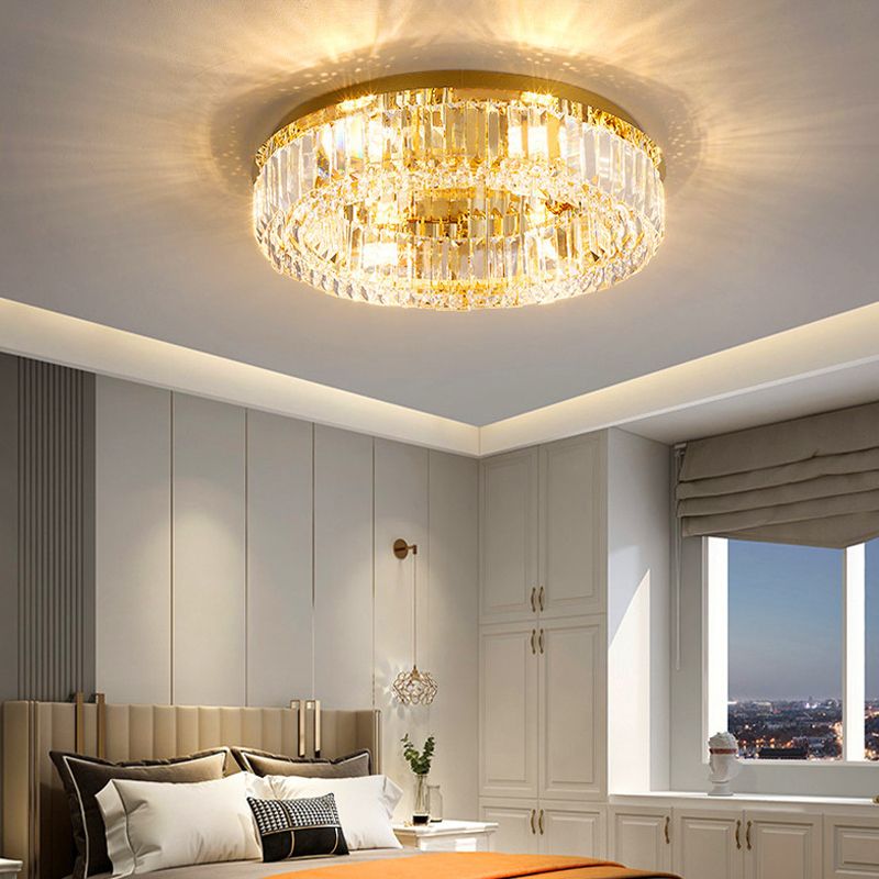 Nordic Crystal Ceiling Light Creative Flush Mount Light Fixture for Bedroom